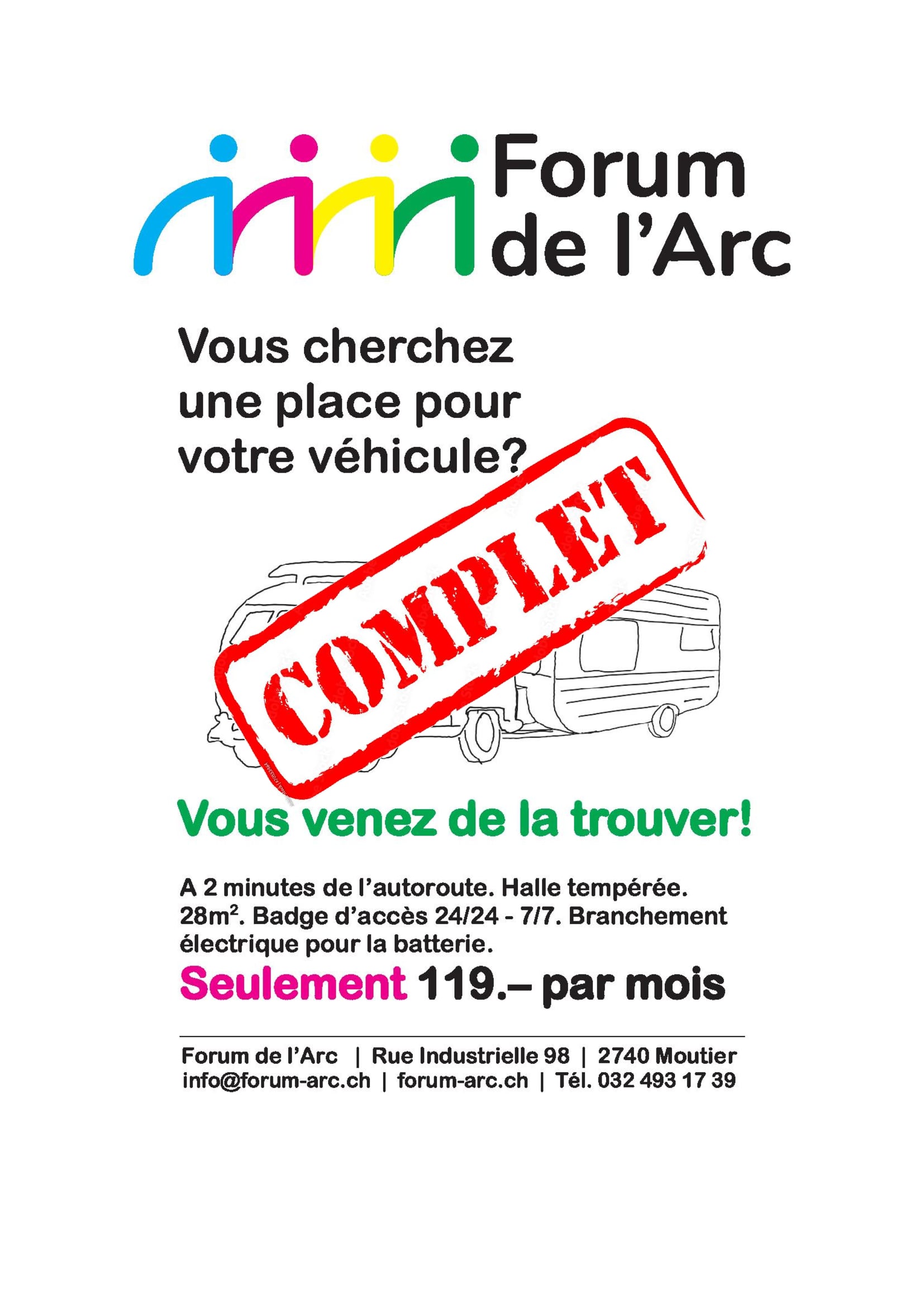 Place de parc pour caravane, camping-car, bateau, bus aménagé - photo 1