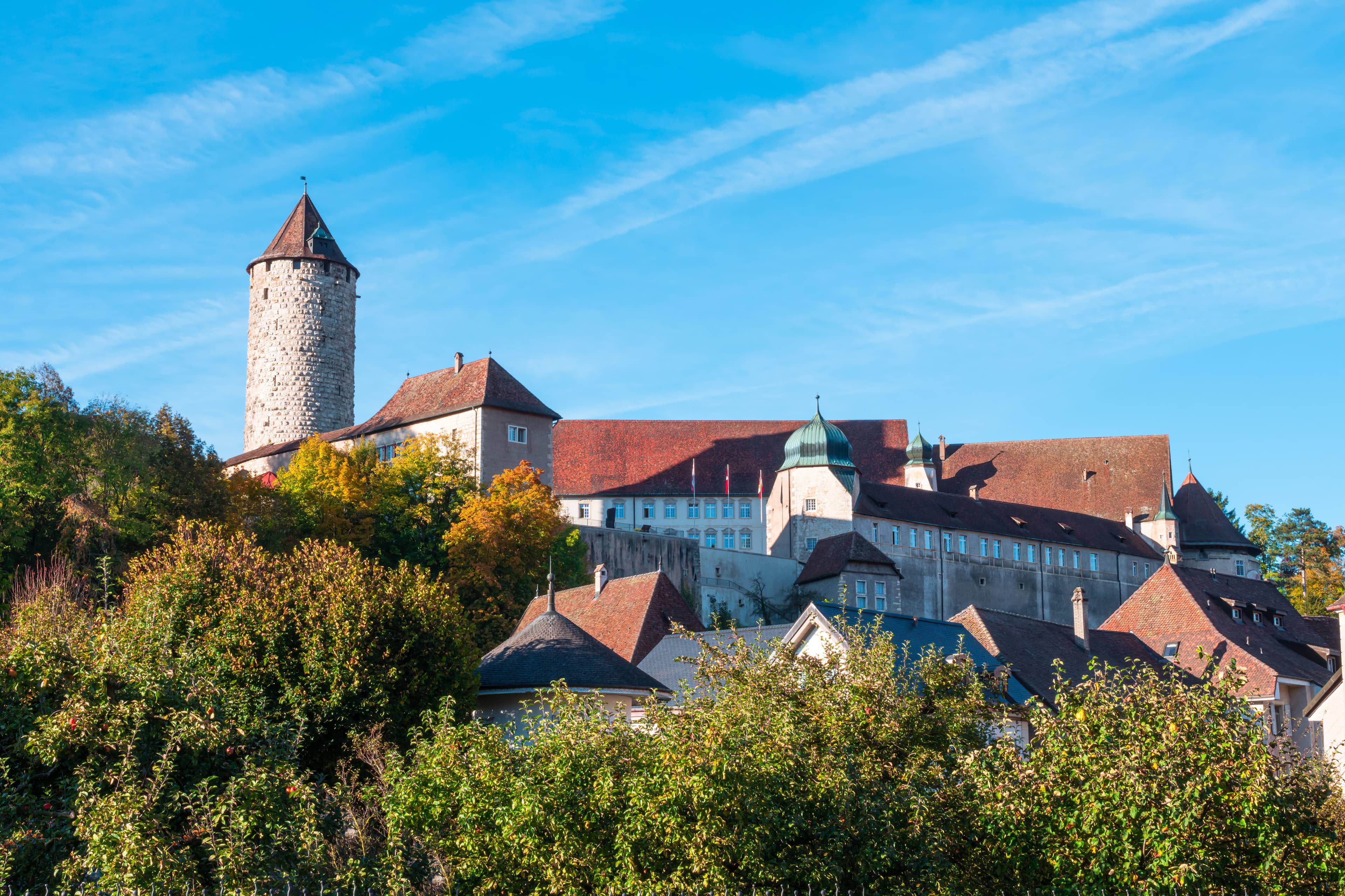 Vieille ville de Porrentruy et son château
